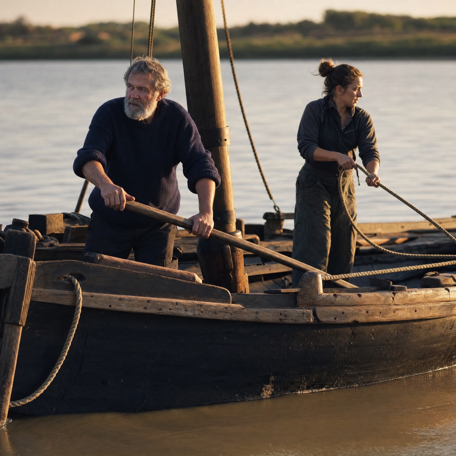 Sortie pédagogique au bord de la jalle du Moulinat — élèves et bénévole devant une écluse à aiguilles